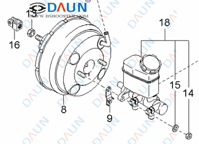 0K2EZ43800 0K2E343950 0K2FA43800 BRAKE BOOSTER FOR KIA CARENS II X-TREK 1999-2006 RHD